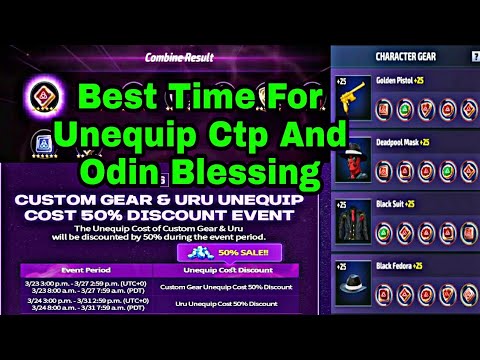 Advice on Ctp and Odin Blessing Unequip Discount Event | Worth Event - Marvel Future Fight