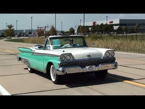 Test Driving 1959 Ford Fairlane Galaxie Sunliner Convertible