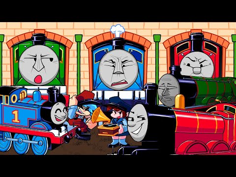 NEW Thomas Railway - BIG ENGINE BRAWL VS Friday Night Funkin'