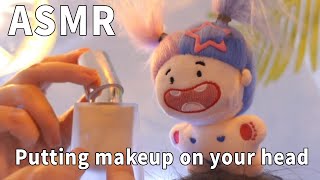 Standing on your head to do your makeup and skincare! Very stress-relieving! #asmr sleep-aid video