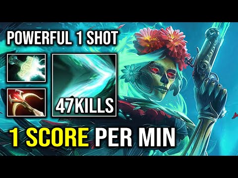 WTF 1 Score Per MIn 47KILLS Muerta The Most Powerful Hyper Carry Mid 7.32e Dota 2