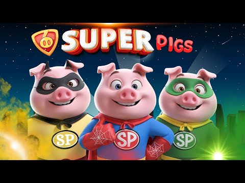 Super Pig Steals the Spotlight! | Three Little Pigs Team Up vs. Wolf!