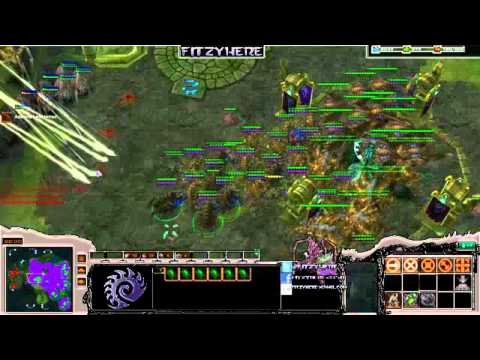 Fitzyhere is a pimp Zerg deathball vs Protoss Deathball.wmv