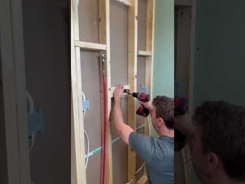 Installing a shower valve using #pex #shorts #plumbing #diy #bathroom #shower #remodel #renovation