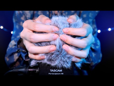 ASMR Fluffy Mic Touching🎤💭 Windscreen / Whispering