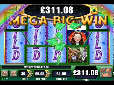 £700 MEGA BIG WIN (467 X STAKE) WIZARD OF OZ™ BIG WIN SLOTS AT JACKPOT PARTY