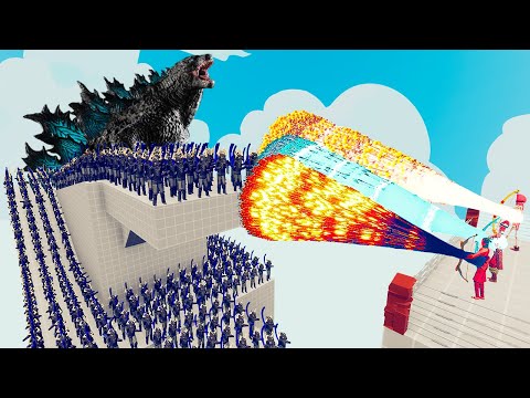 100x GODZILLA + 2x GIANT vs 3x EVERY GOD - Totally Accurate Battle Simulator TABS