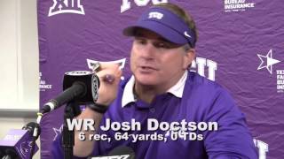 TCU Coach Gary Patterson Discusses Josh Doctson Injury After Loss To Oklahoma State