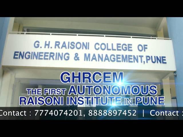 G H Raisoni College of Engineering & Technology Pune video #1