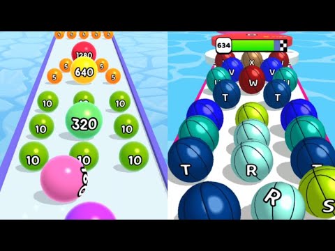 BALL Run 2048 vs AZ Alphabet A-Z Run Merge Alphabet Gaming 🎯 Android iOS games