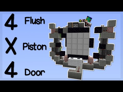 EASY Super Small 4x4 Flush Piston Door!!! - Minecraft Redstone Contraptions