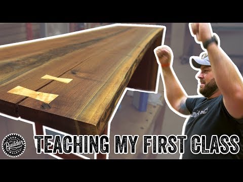 Teaching My First Woodworking Class with Live Edge Waterfall Coffee Tables