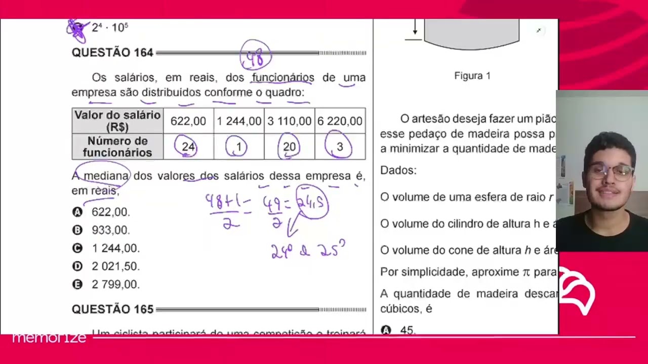Resolução em Vídeo — Questão 164 ENEM 2014 PPL