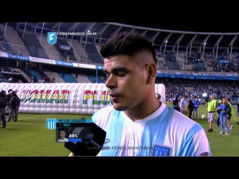 Bou: "Salió como queríamos". Racing 2 - Temperley 1. Fecha 3. Primera División 2015. FPT.