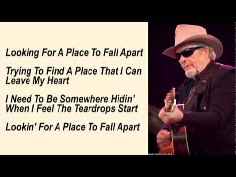 Merle Haggard - A Place To Fall Apart with Lyrics