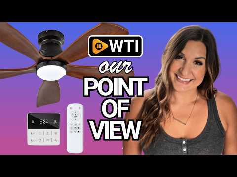 42 Inch Flush Mount Ceiling Fans with Lights and Remote - WTI product video review