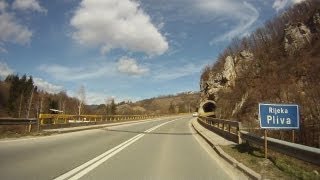 preview picture of video 'Bosnian road M-5 (01. Jajce town - Mrkonjić Grad town)'