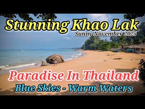 Sunny Beach Walk in Khao Lak | Lighthouse to Valhalla Café | Best Beaches in Thailand 