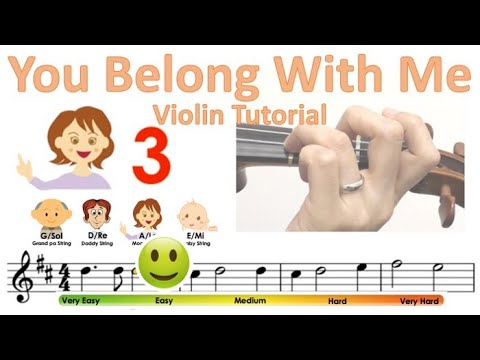 Taylor Swift - You Belong With Me Sheet music and easy violin tutorial
