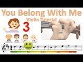 Taylor Swift - You Belong With Me Sheet music and easy violin tutorial