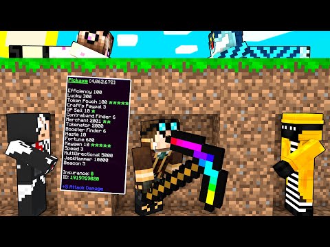 SPEEDRUN CON IL PICCONE PIÙ FORTE DI MINECRAFT CONTRO 5 CACCIATORI!!