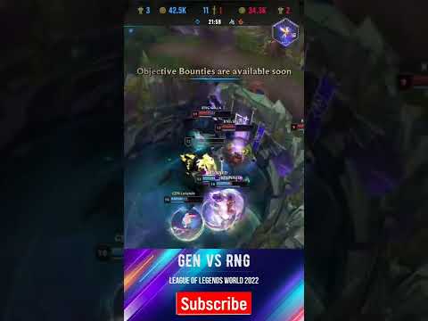 GEN vs RNG  Lol Esports | Group Stage | 2022 World Championship #shorts  #lol  #leagueoflegends