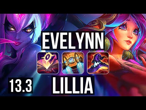 EVELYNN vs LILLIA (JNG) | 18/0/7, Legendary, 8 solo kills, 1.5M mastery | EUW Master | 13.3