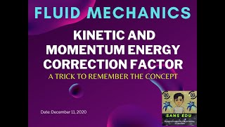 #2 FLUID MECHANICS - KINETIC AND MOMENTUM ENERGY CORRECTION FACTORS / EASY CONCEPT/ MECHANICAL