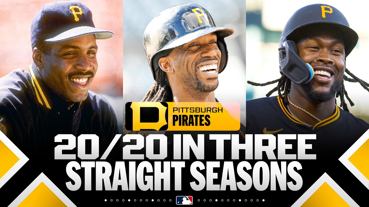 Oneil Cruz joins Barry Bonds & Andrew McCutchen as the only Pirates with 3 consecutive 20/20 seasons