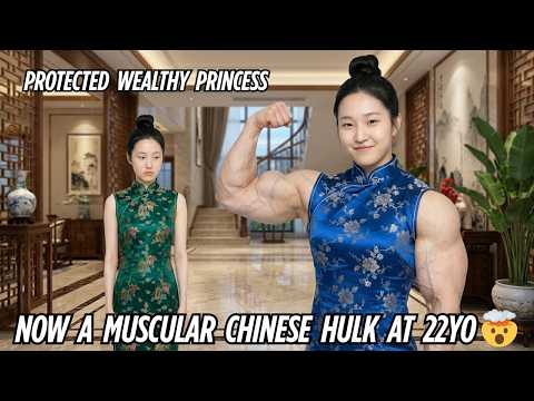 22yo Chinese Rich Girl's INSANE Secret Transformation: From Skinny Princess to Muscular Hulk!
