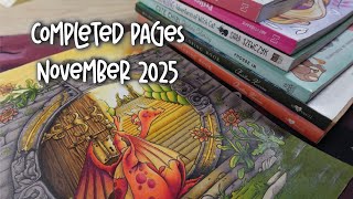 ✨COMPLETED PAGES NOVEMBER 2025 | ADULT COLORING ✨