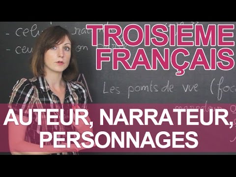 Auteur, narrateur, personnages