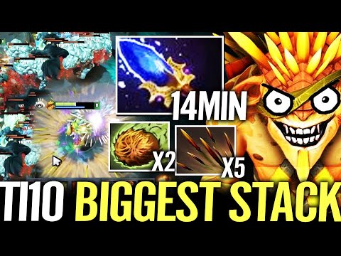 🔥 TI10 Biggest Stack Bristleback Carry 14min Aghanim — Raid Boss Fast Farm by Nightfall Dota 2 Pro