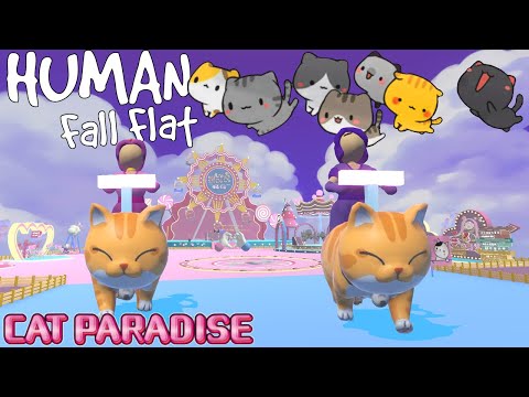 We went to Cat Paradise on Human Fall Flat and completed an obby!