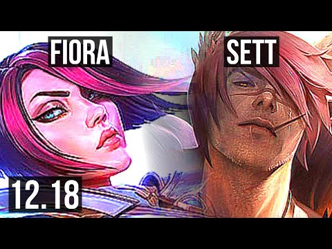 FIORA vs SETT (TOP) | 7 solo kills, 1.9M mastery, 1100+ games | KR Diamond | 12.18