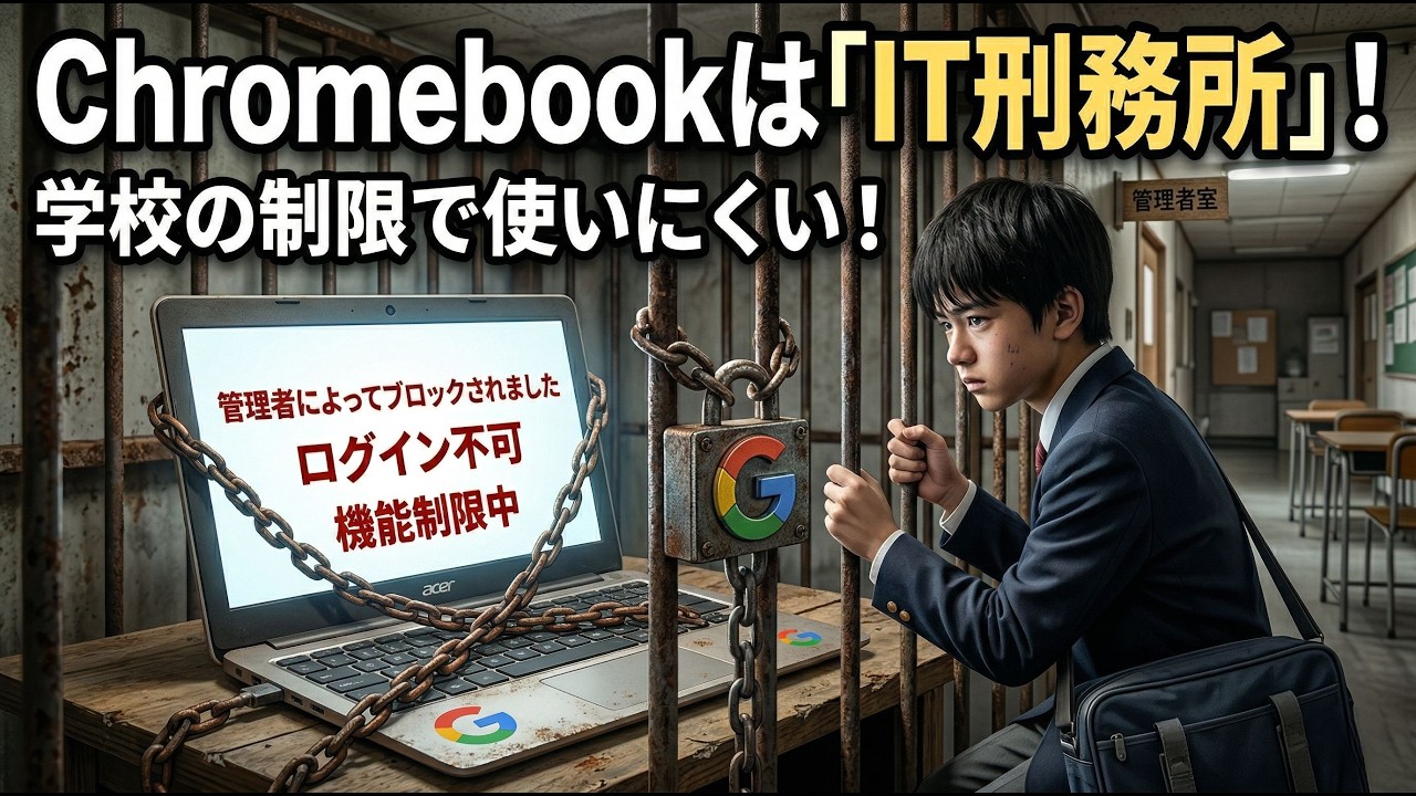 Chromebookは「Googleのロゴが付いたIT刑務所」😥あなたの学校は、Chromebookをわざと使いにくくしている【ラジオ🎤】