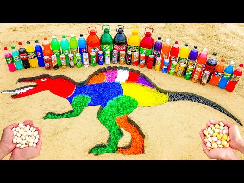 How to make Spinosaurus Dinosaur with Orbeez, Fanta, Sprite, Coca Cola, Mentos and Popular Sodas
