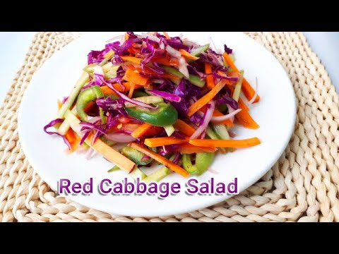 Red Cabbage Salad Recipe | Purple Cabbage Salad | Healthy Salad | Cabbage Salad