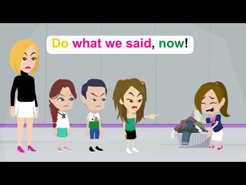 Ella gets into trouble at her new school - English Funny Animated Story - Ella English