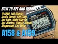 How To Set And Operate Casio A158W A159W Time Date Alarms Stopwatch LCD Check Full Tutorial