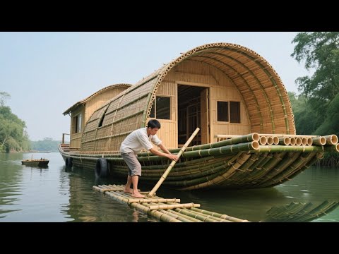 Man Challenges 3 Months To Build A Huge Movable Boathouse It's So Spectacular!