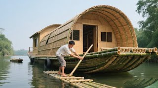 Man Challenges 3 Months To Build A Huge Movable Boathouse It's So Spectacular!