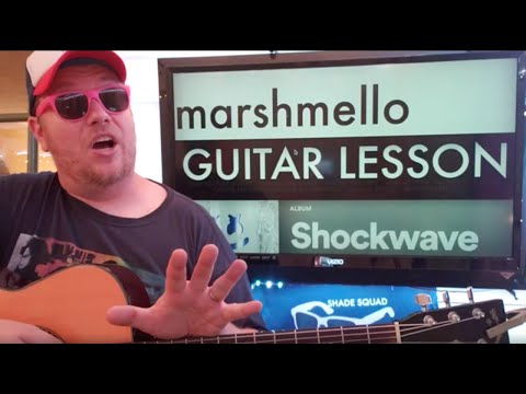How To Play Shockwave Guitar marshmello / easy guitar tutorial beginner lesson easy chords