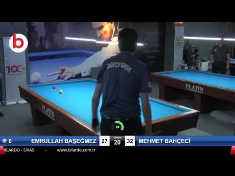 EMRULLAH BAŞEĞMEZ & MEHMET BAHÇECİ Bilardo Maçı - 4 EYLÜL BİLARDO ŞAMPİYONASI - SİVAS-1.TUR