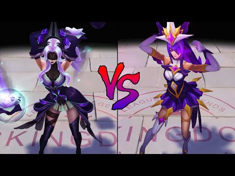 Withered Rose Syndra vs Star Guardian Syndra Skin Comparison Spotlight (League of Legends)