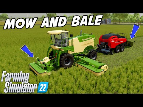 How To Mow And Bale At The Same Time | Farming Simulator 22