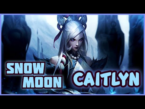 New Skin SNOW MOON CAITLYN Gameplay | League of Legends