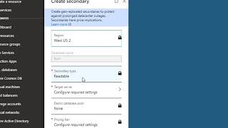 Configuring Geo-Replication For SQL DB