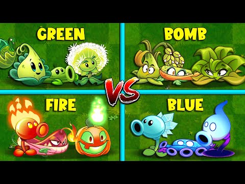 PvZ 2 Battles - Random 4 Team Plants Battlez - Which Team Will Win?