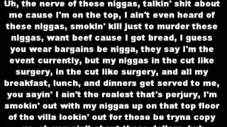 Wiz Khalifa - Different Cloth Feat. Busta Rhymes LYRICS ON SCREEN